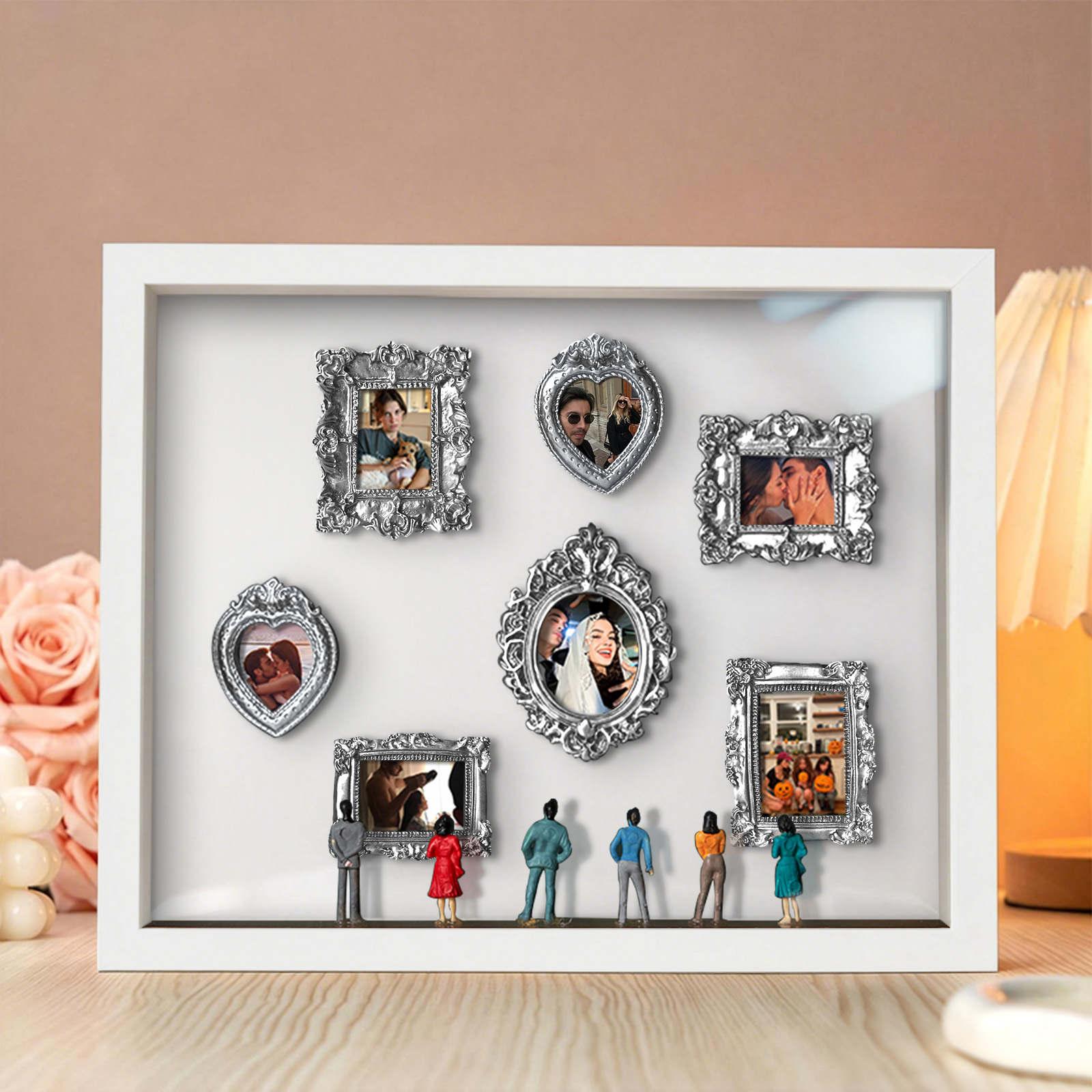Museum of Us White Frame Personalized Couples Gift for Her Cute Miniature Museum Gifts Meaningful Gift Valentine's Day Anniversary Gift