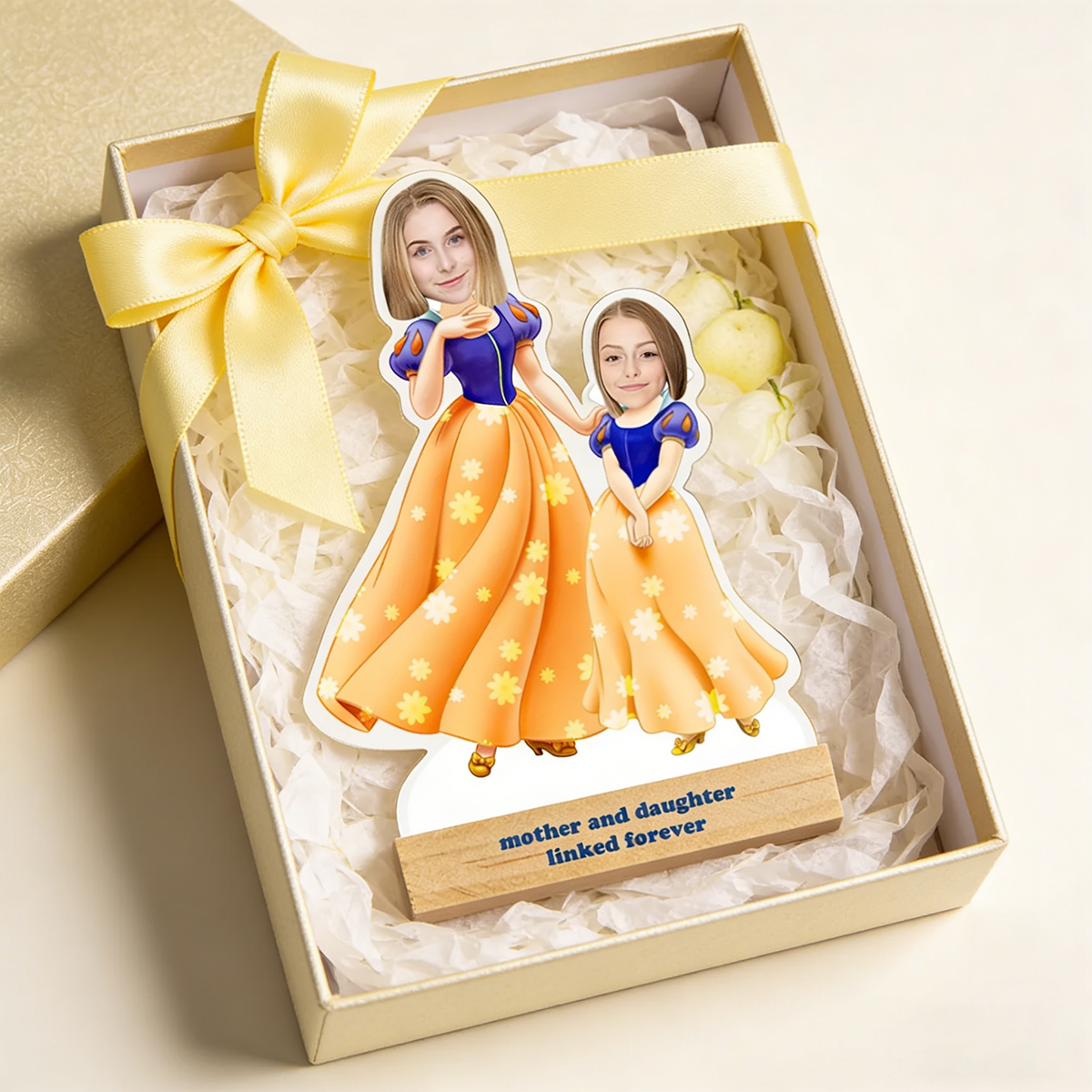 Personalized Face MiniMe Plaque Princess Mother and Daughter Desk Decor Gifts for Mom