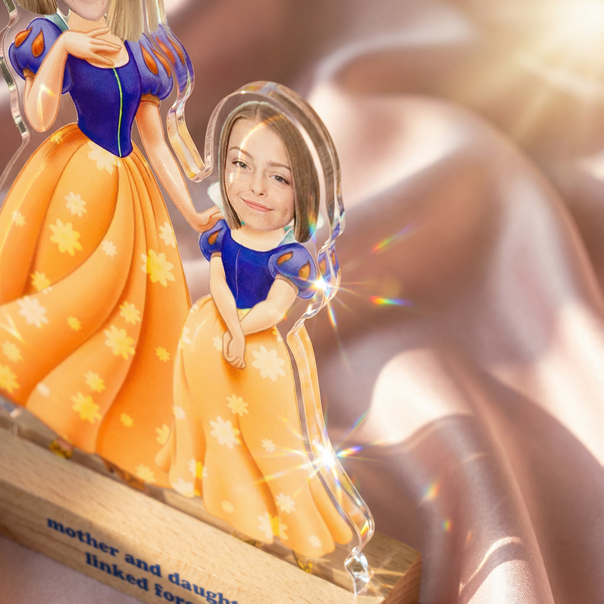 Personalized Face MiniMe Plaque Princess Mother and Daughter Desk Decor Gifts for Mom