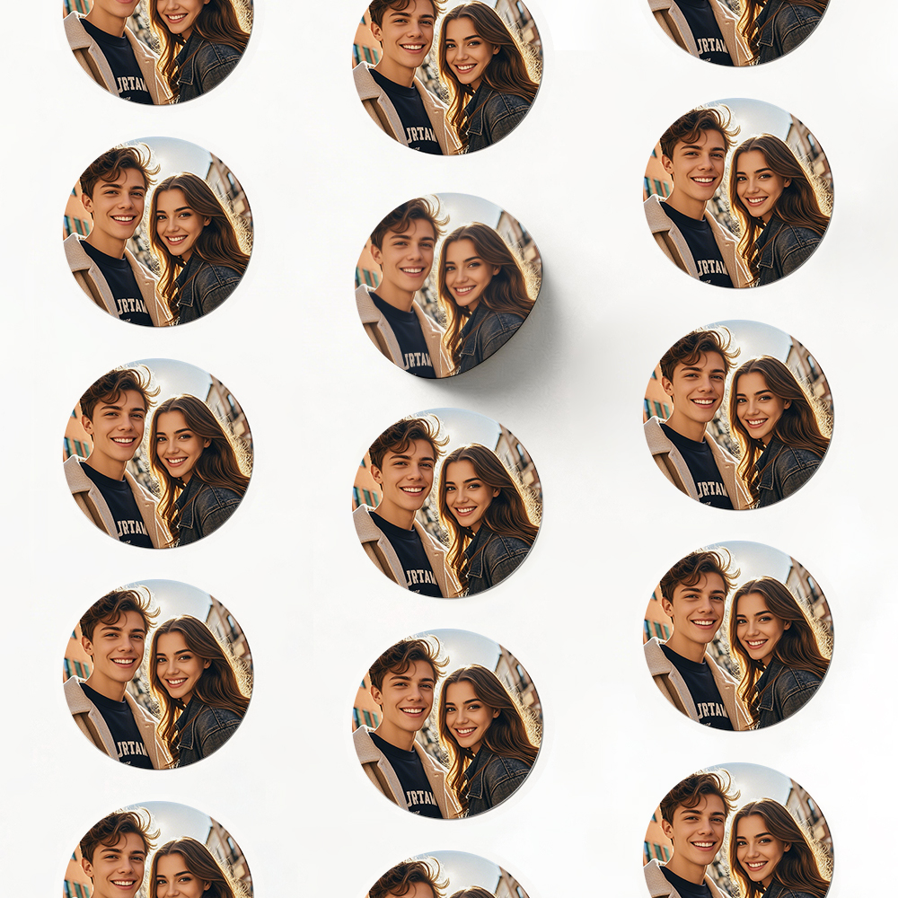 Set of 15 custom photo tag stickers