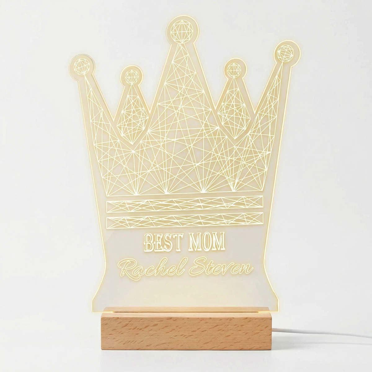 Queen Crown Personalised Night Light Best Mom Gift Mothers Day Gift Crown Led Lights