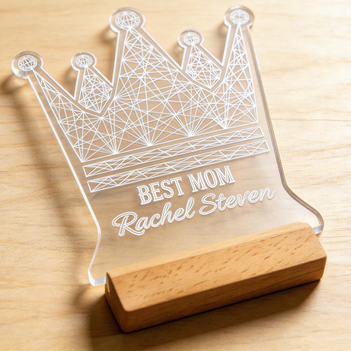 Queen Crown Personalised Night Light Best Mom Gift Mothers Day Gift Crown Led Lights