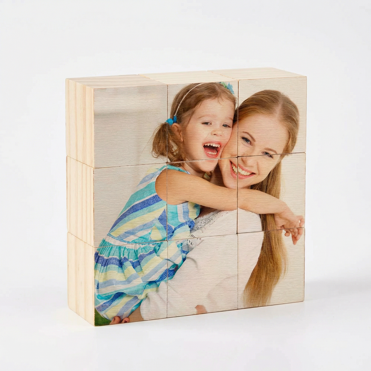 Custom Photo Wooden Block Puzzle Personalized Puzzle Block Decor Gift For Mom