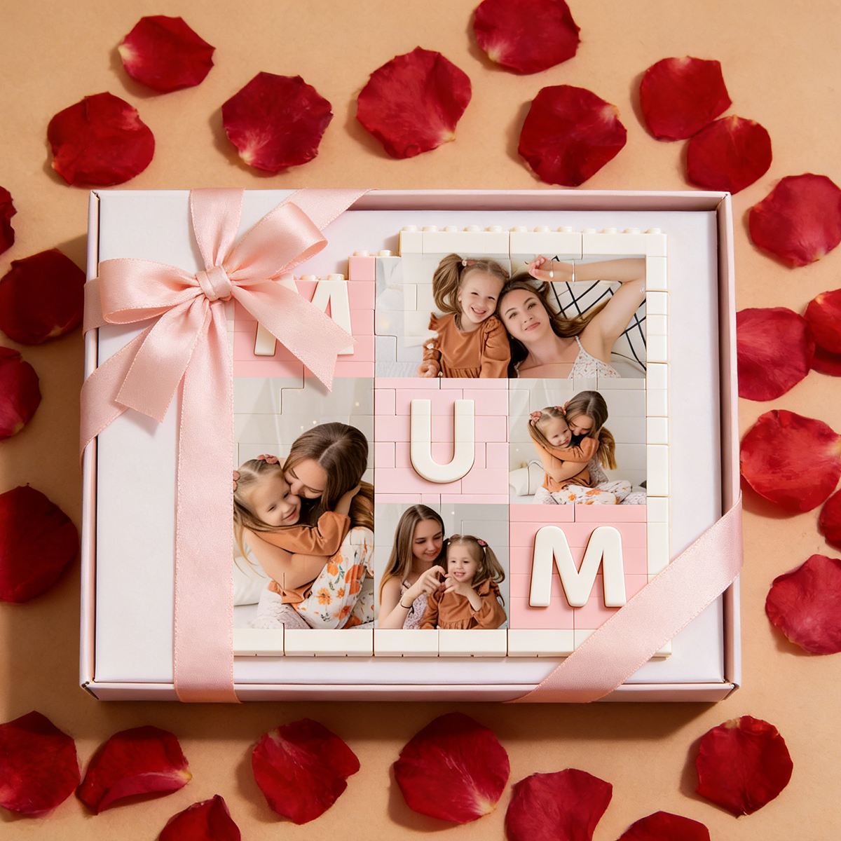 Custom Building Block Puzzle Square Photo Brick Mother's Day Gift for Mum