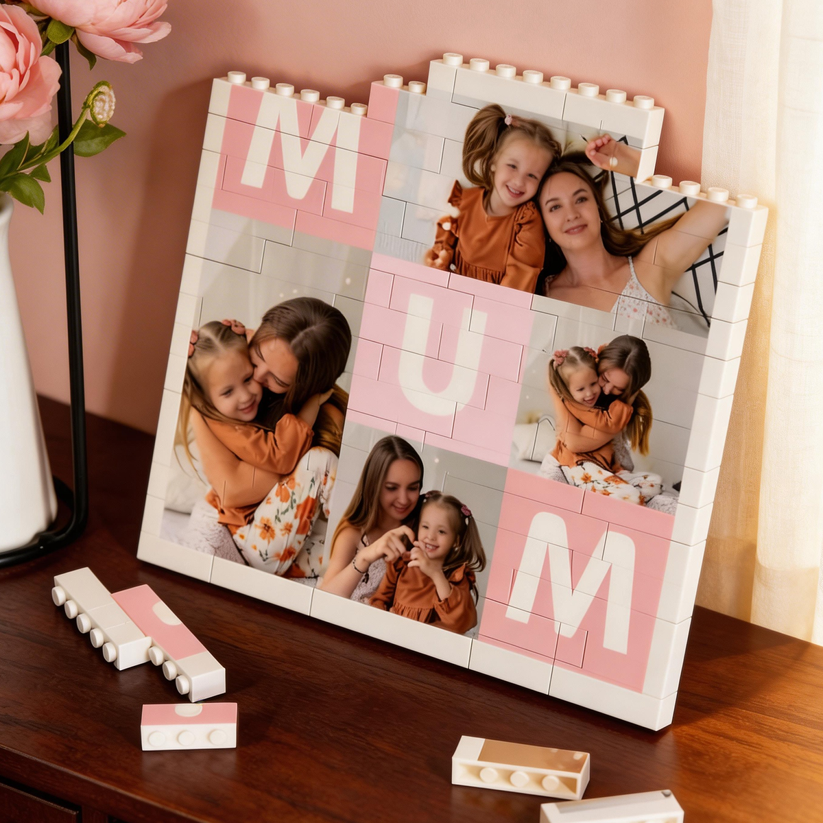 Custom Building Block Puzzle Square Photo Brick Mother's Day Gift for Mum