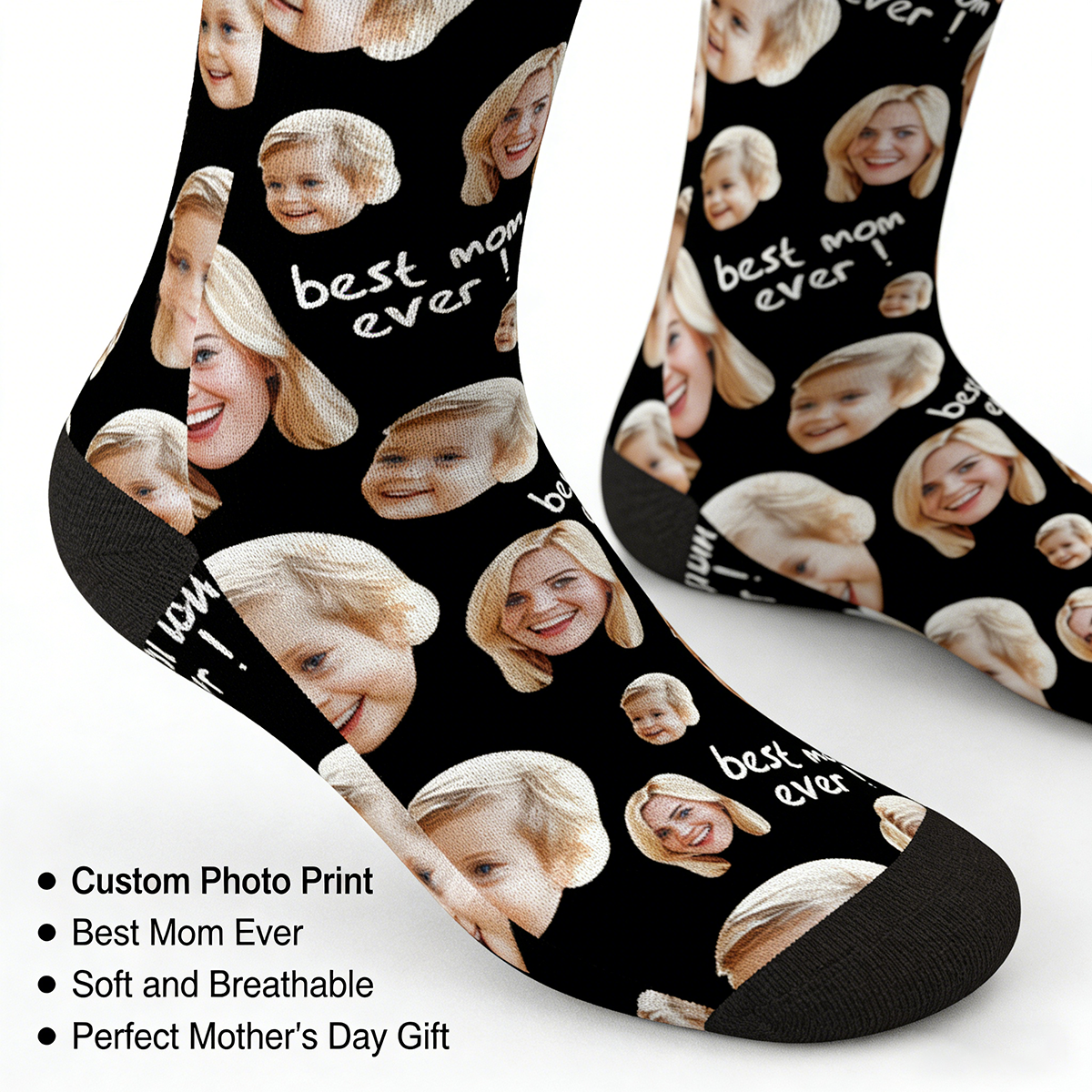 Custom Photo Socks Gifts For Mother Best Mom Ever