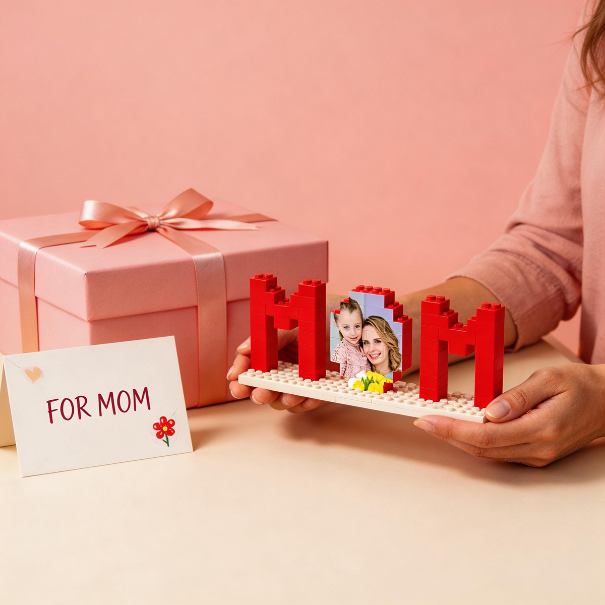Custom Building Brick Photo Block Personalised MOM Brick Puzzles Mother's Day Gifts