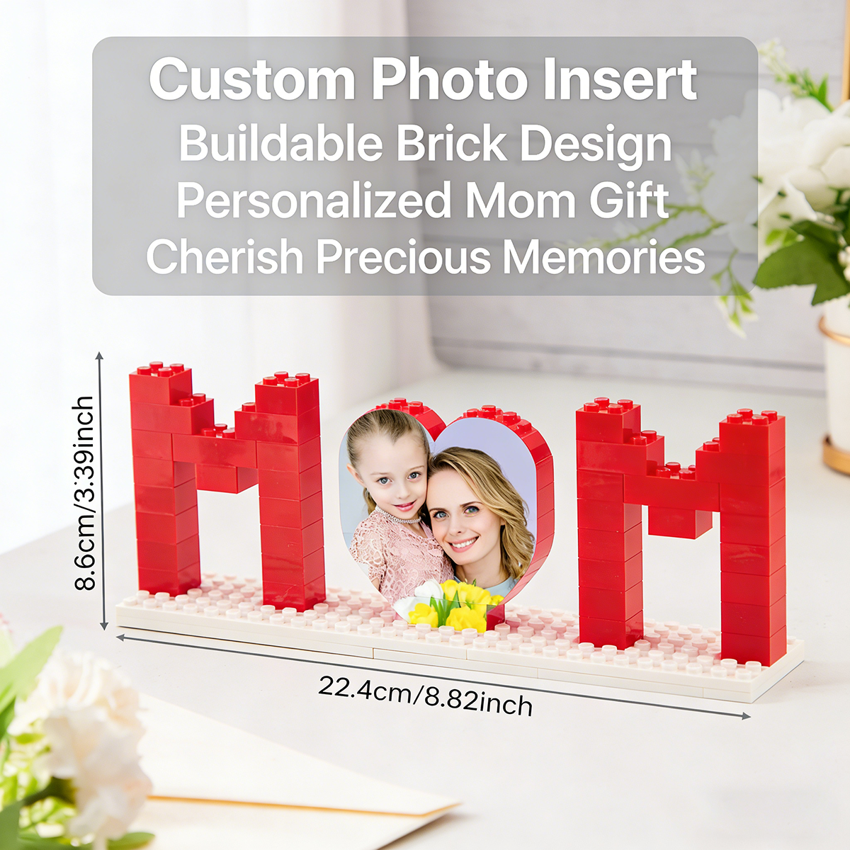 Custom Building Brick Photo Block Personalised MOM Brick Puzzles Mother's Day Gifts
