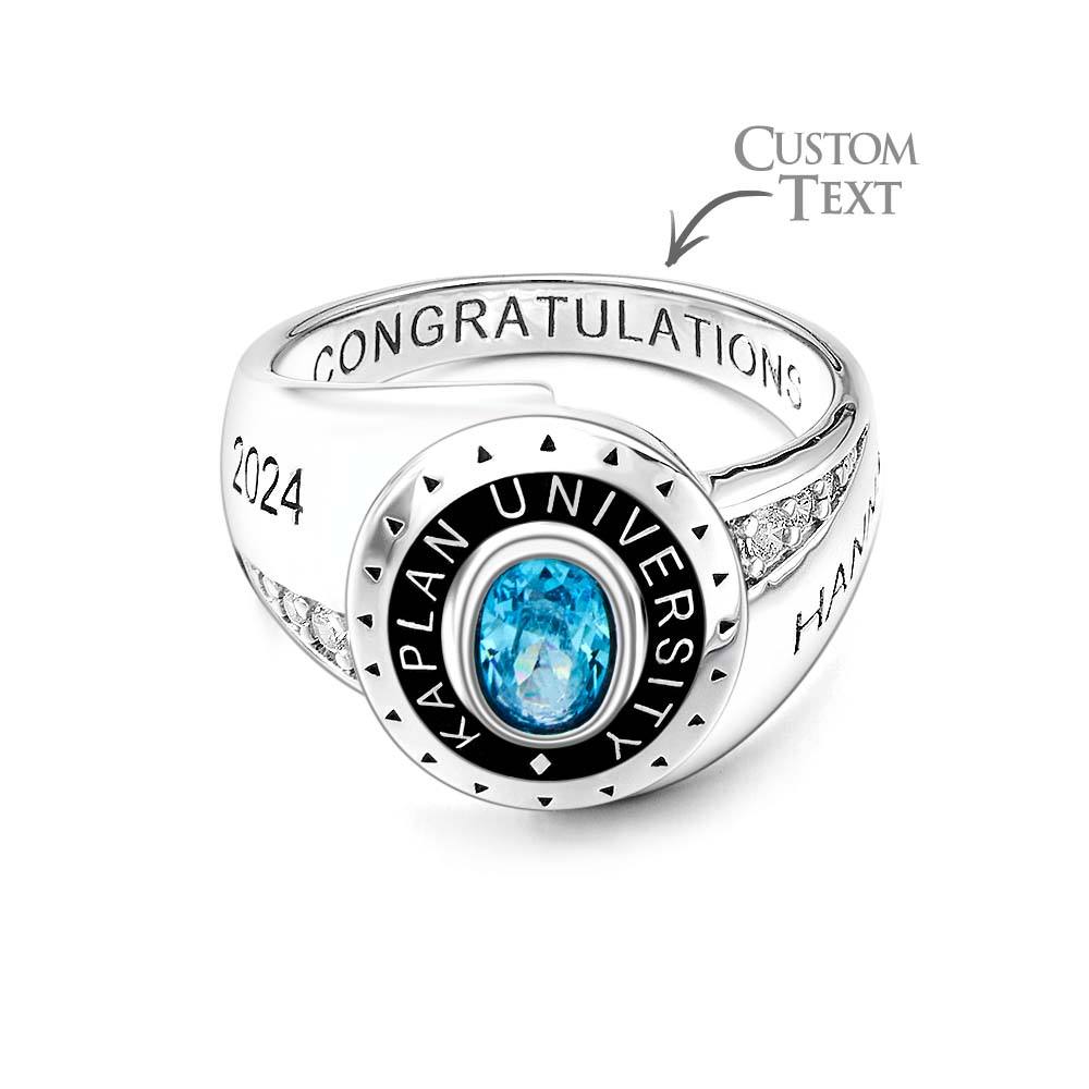 Personalized Birthstone Graduation Ring Graduation Gift for Class of Graduates