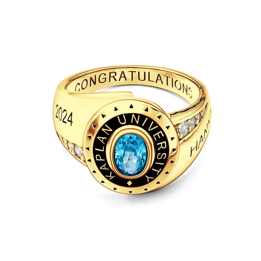Personalized Birthstone Graduation Ring Graduation Gift for Class of Graduates