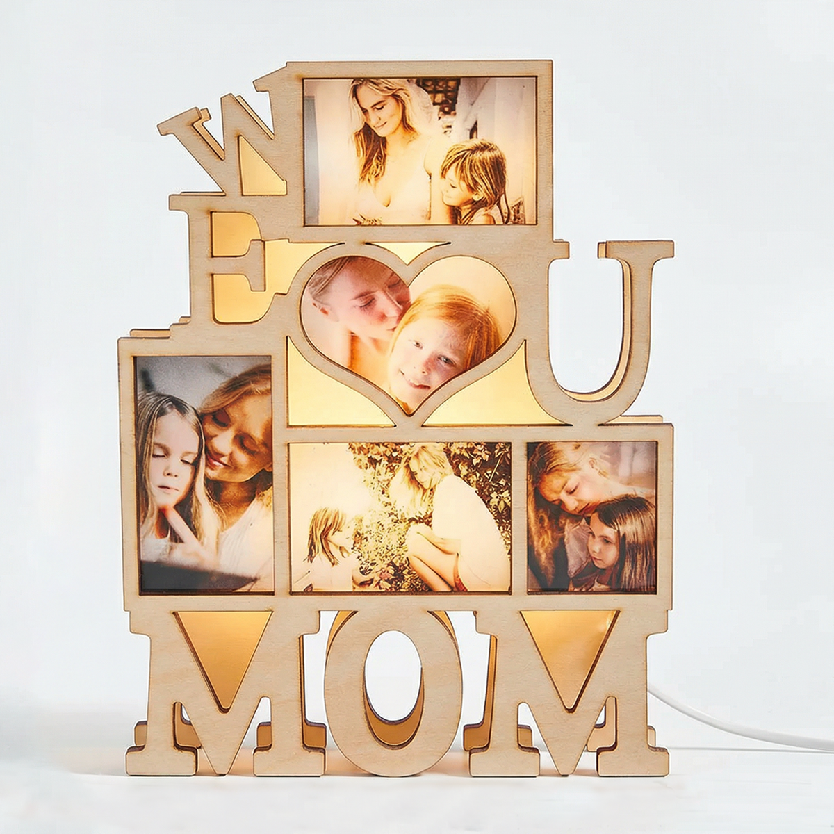 Custom Photo Night Light We Love You Creative Gifts for Mom