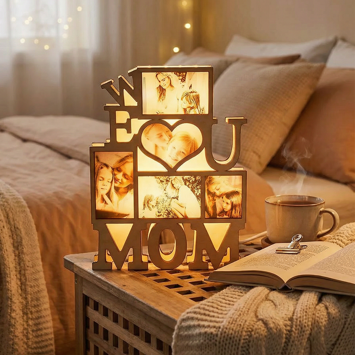 Custom Photo Night Light We Love You Creative Gifts for Mom