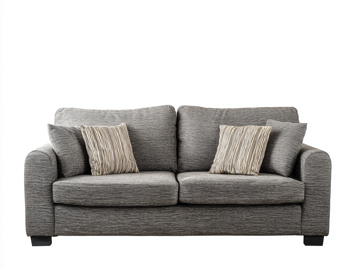 Divano 2 posti in tessuto 155x90x95cm - grigio - per soggiorno - design confortevole-Graceare