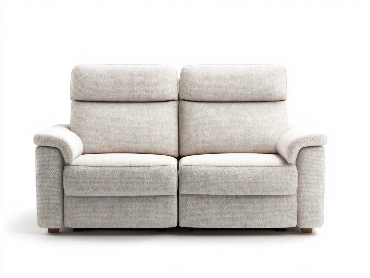 Divano a 2 posti in tessuto 155 x 95 x 100 cm - beige - per soggiorno - design moderno-Graceare