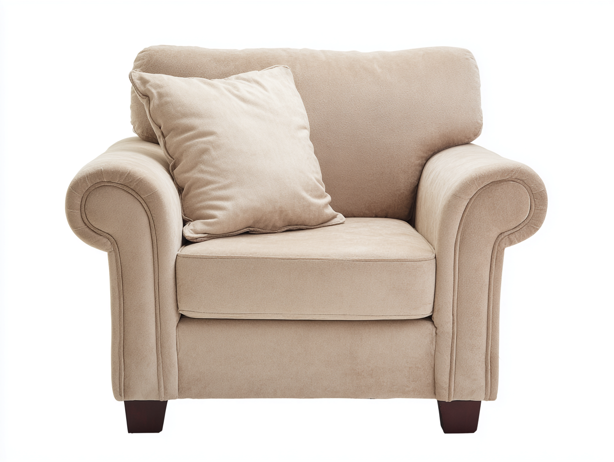 Poltrona con braccioli in tessuto 98x92x102 cm - beige/marrone - per soggiorno - design classico-Graceare