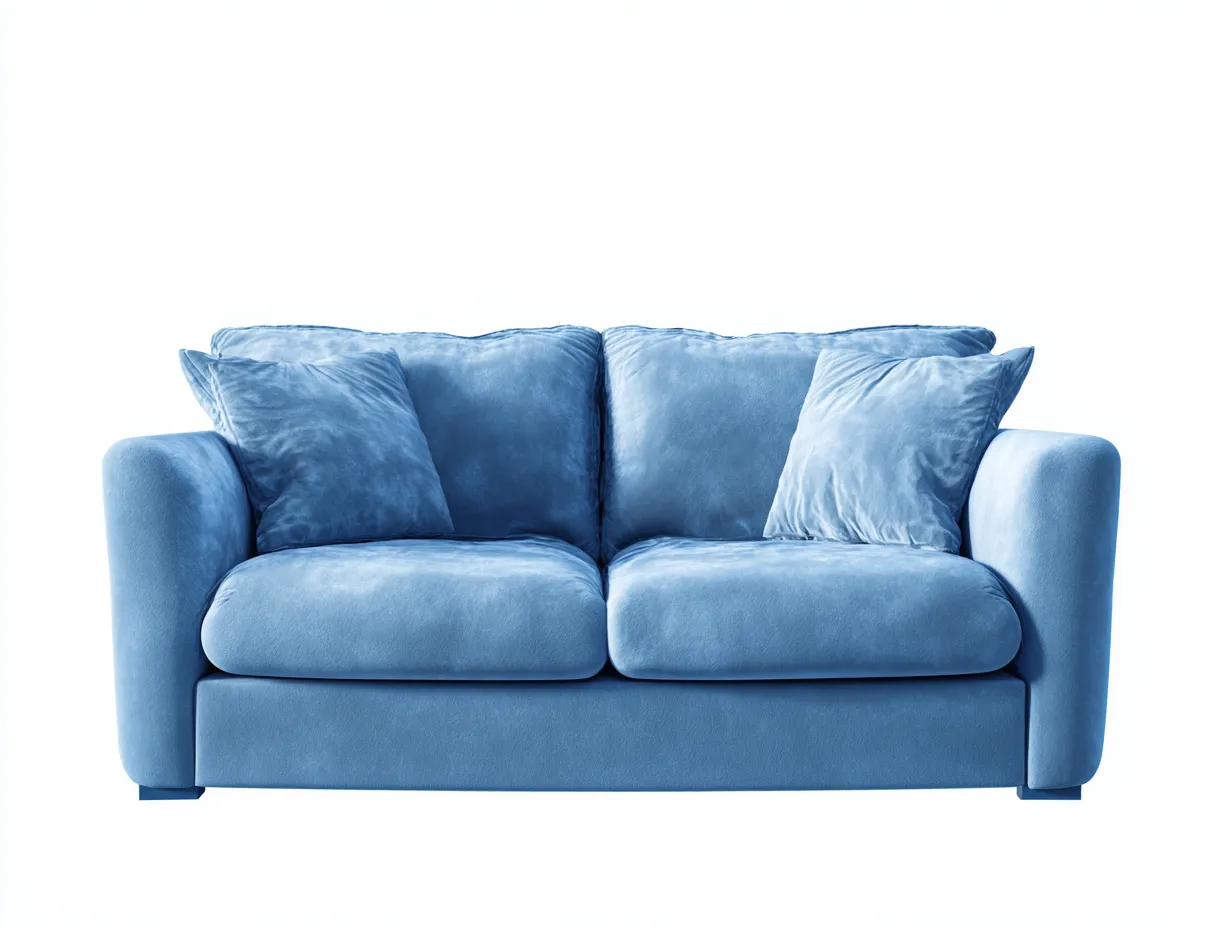 Divano 2 posti in tessuto 155x90x85cm - blu - per soggiorno - design moderno-Graceare