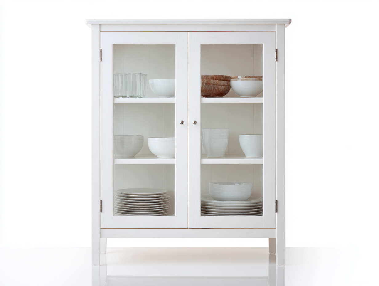 Vetrina in legno 80x35x120 cm - bianco - per salotto - design essenziale-Graceare