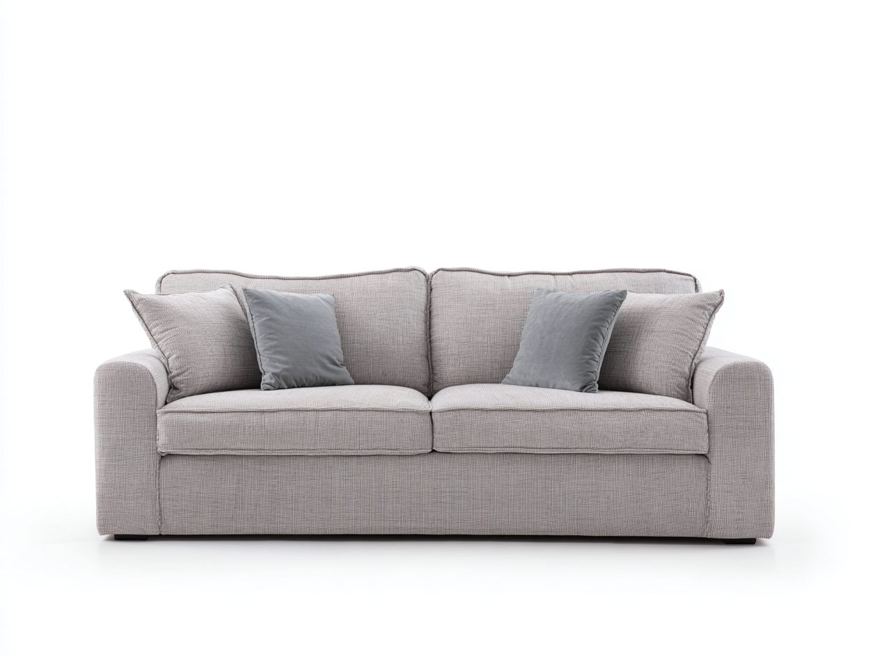 Divano a 2 posti in tessuto 165 x 95 x 88 cm - grigio chiaro - per soggiorno - design moderno-Graceare