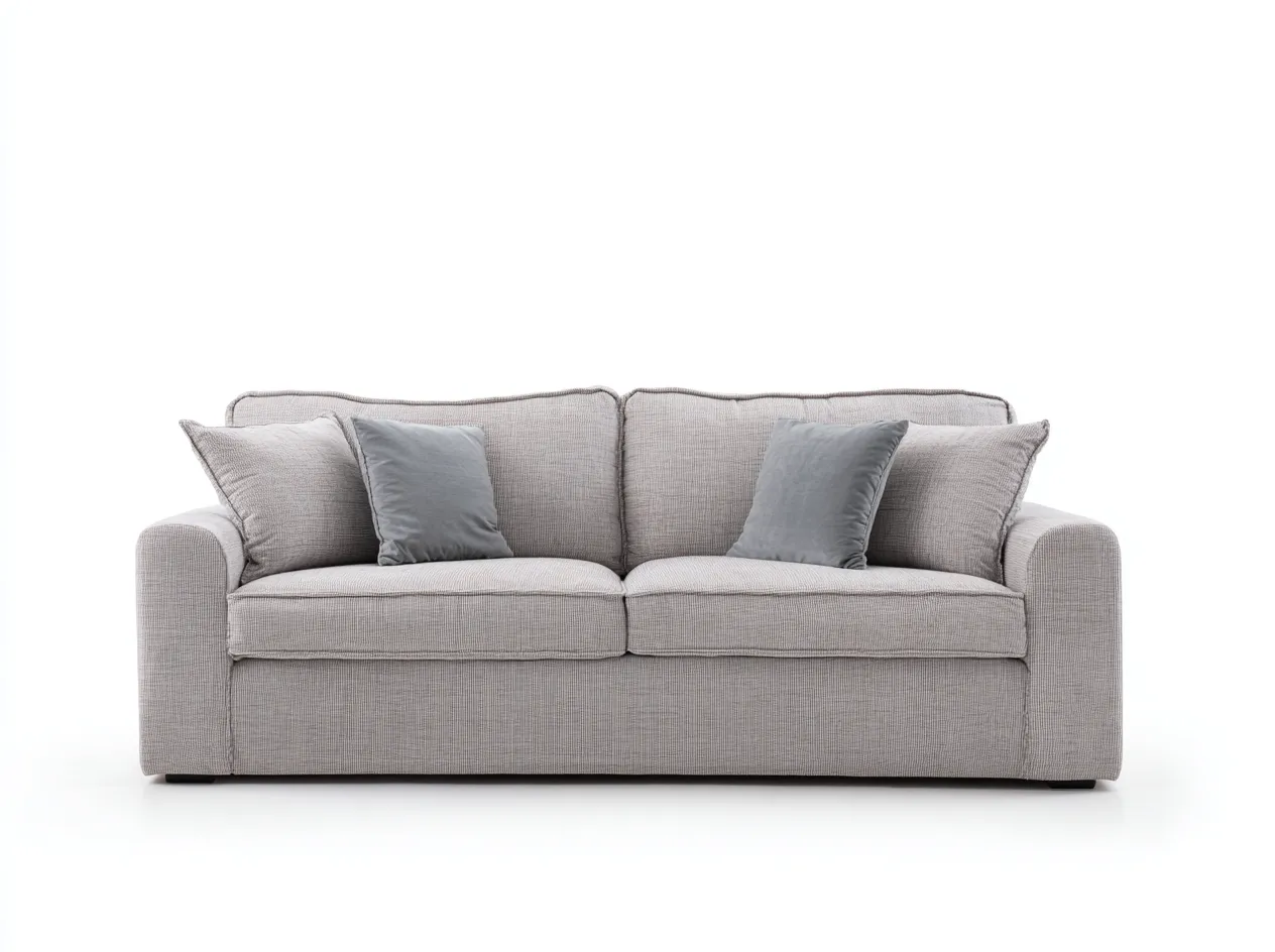 Divano a 2 posti in tessuto 165 x 95 x 88 cm - grigio chiaro - per soggiorno - design moderno-Graceare