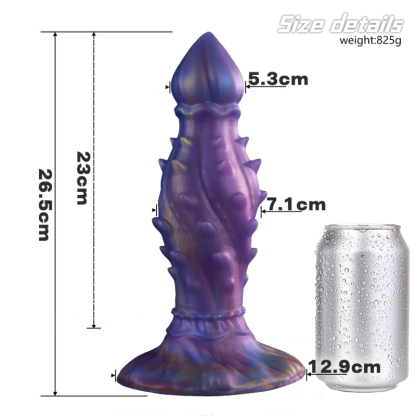 Liquid Silicone Anal Plug Dildo with Large Bumps Extra Large Wave Texture Adult Toy for Sensual Pleasure