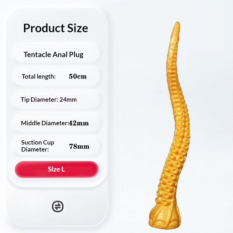 Extra Large Thick Octopus Tentacle Anal Plug for Advanced Stretching Super Soft Liquid Silicone Anal Toy for Men and Women
