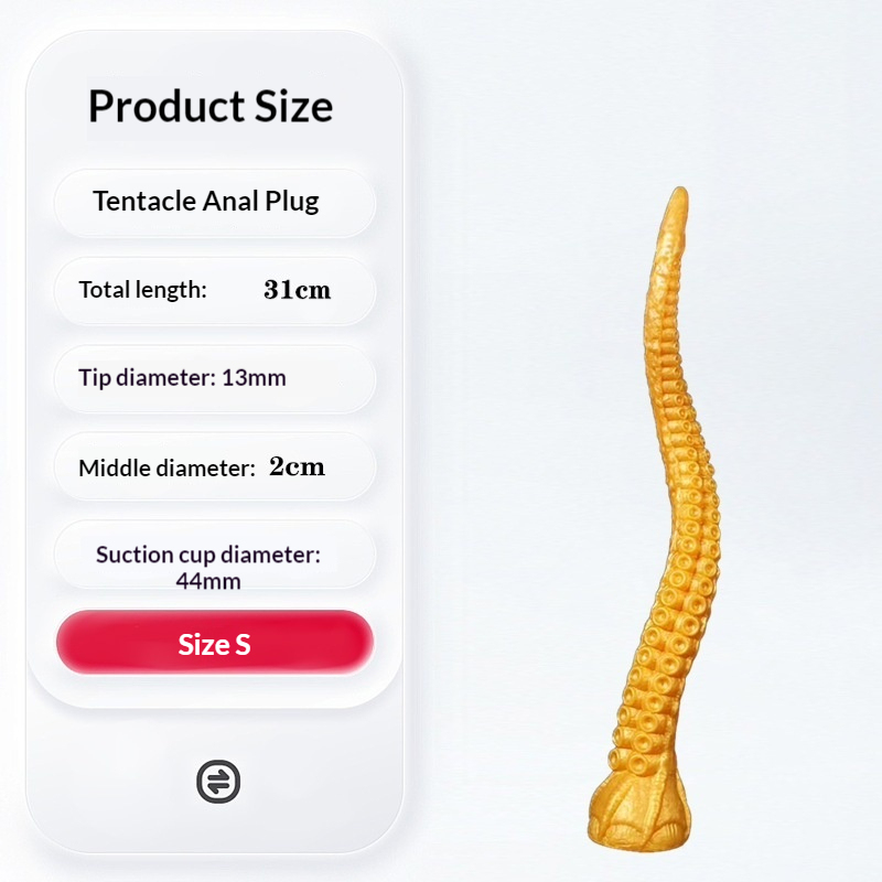 Extra Large Thick Octopus Tentacle Anal Plug for Advanced Stretching Super Soft Liquid Silicone Anal Toy for Men and Women