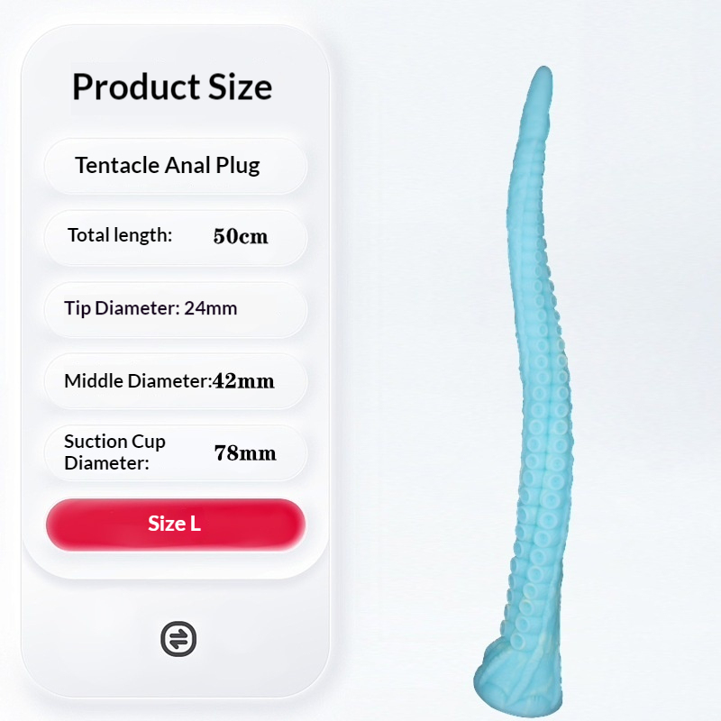 Extra Large Thick Octopus Tentacle Anal Plug for Advanced Stretching Super Soft Liquid Silicone Anal Toy for Men and Women