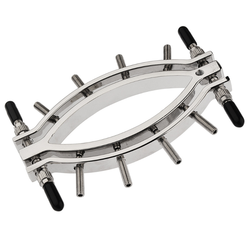 Surgical Steel Clit Clamp Nipple Clamps for Women 8 Screw Adjustable BDSM Nipple Clamps Labia Clamps for Nipple Play and Vaginal Teasing-Crimson Secret