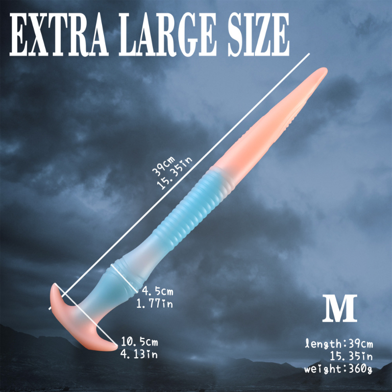 Glow in The Dark Eel Super Long Flexible Silicone Butt Plug Wearable Invisible Design for Extended Wear and Stretching