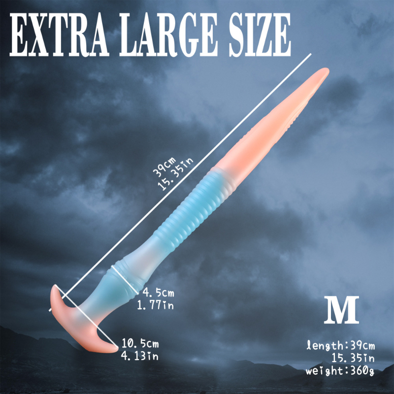 Glow in The Dark Eel Super Long Flexible Silicone Butt Plug Wearable Invisible Design for Extended Wear and Stretching