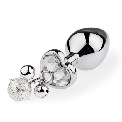 Metal Anal Plug with Bell BDSM Adult Toy for Beginners and Experienced Users Sensual Play Kit with Nipple Clamps and Butt Expansion Training Set-Crimson Secret