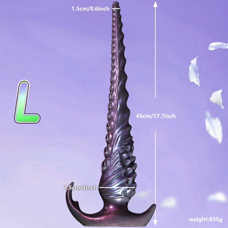 Alien Tentacle Anal Plug for Women Adult Fantasy Sex Toy Extra Long Flexible Silicone Anal Trainer for Beginners and Advanced Users