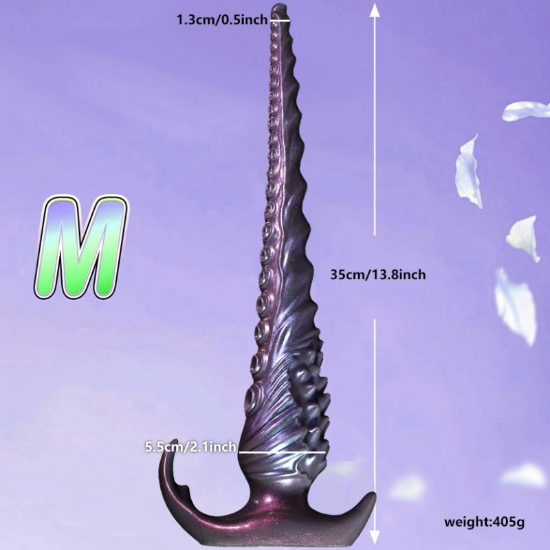 Alien Tentacle Anal Plug for Women Adult Fantasy Sex Toy Extra Long Flexible Silicone Anal Trainer for Beginners and Advanced Users
