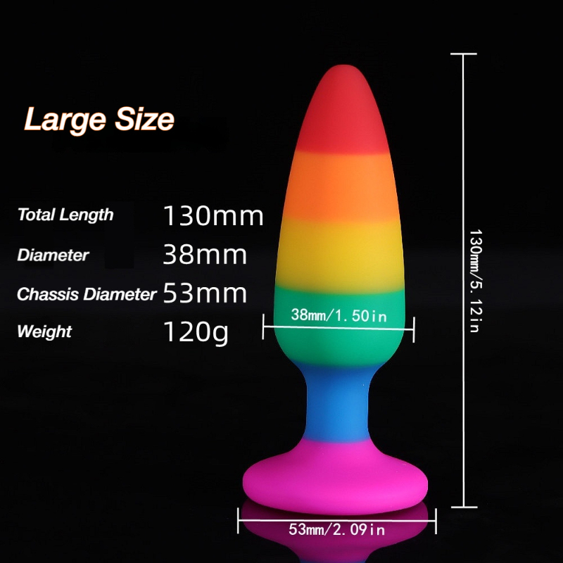 Rainbow Silicone Anal Plug Set for G Spot Stimulation and Anal Training