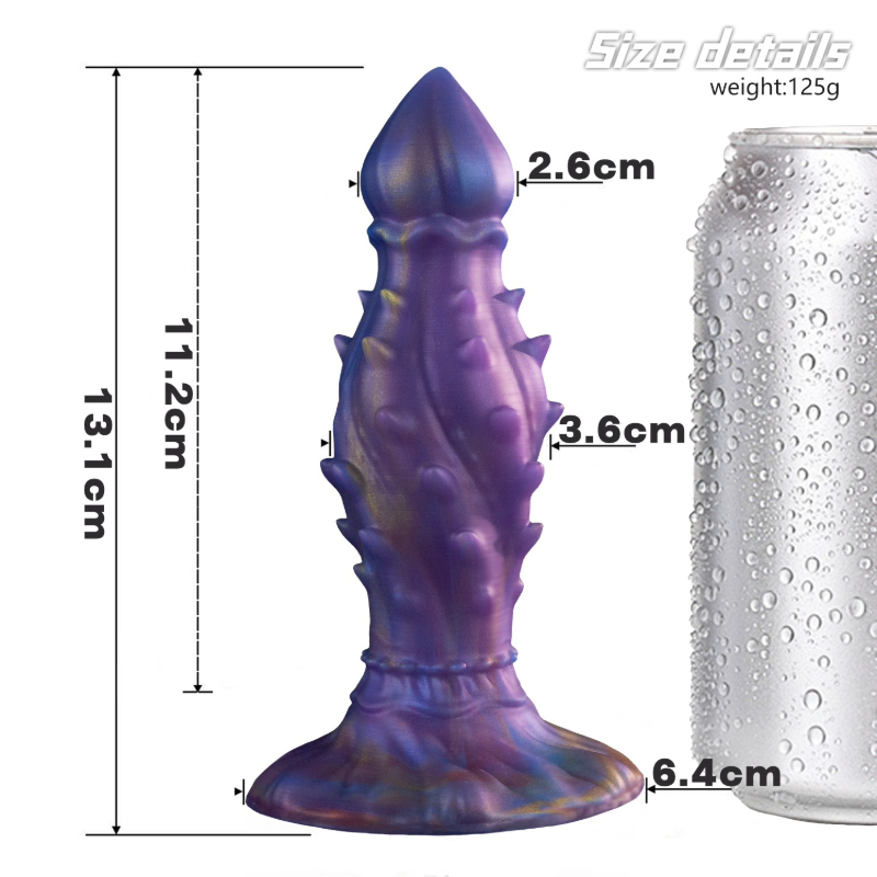Liquid Silicone Anal Plug Dildo with Large Bumps Extra Large Wave Texture Adult Toy for Sensual Pleasure
