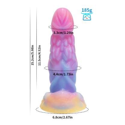 Glow in The Dark Platinum Silicone Dildo for Women Adult Sex Toy Flexible Realistic Penis Vibrator for G Spot Clitoral Stimulation