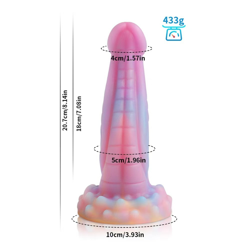 Glow in The Dark Platinum Silicone Dildo for Women Adult Sex Toy Flexible Realistic Penis Vibrator for G Spot Clitoral Stimulation