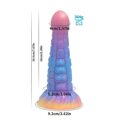 Glow in The Dark Platinum Silicone Dildo for Women Adult Sex Toy Flexible Realistic Penis Vibrator for G Spot Clitoral Stimulation