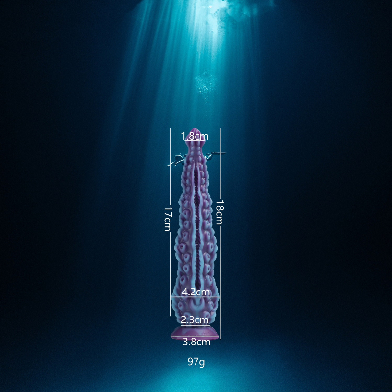 Liquid Silicone Mixed Color Octopus Tentacle Adult Back Court Sex Toys Female Masturbator Anal Plug Fake Penis Big Penis