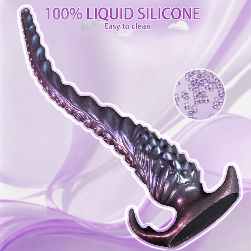 Alien Tentacle Anal Plug for Women Adult Fantasy Sex Toy Extra Long Flexible Silicone Anal Trainer for Beginners and Advanced Users