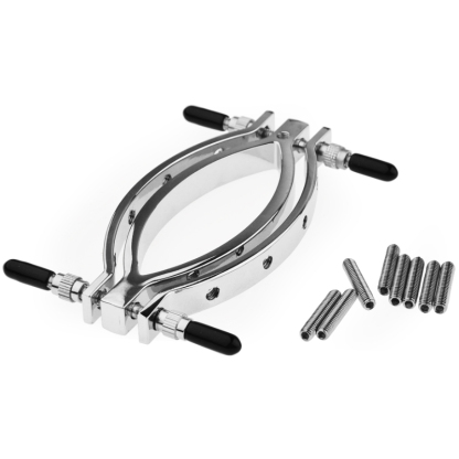 Surgical Steel Clit Clamp Nipple Clamps for Women 8 Screw Adjustable BDSM Nipple Clamps Labia Clamps for Nipple Play and Vaginal Teasing-Crimson Secret