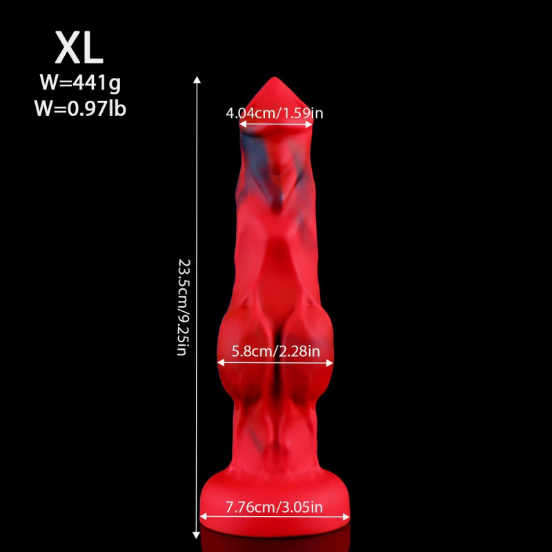 Realistic Wolf Dildo Lifelike Textured Canine Silicone Sex Toy for Women Men Extra Soft Flexible Real Feel Adult Novelty