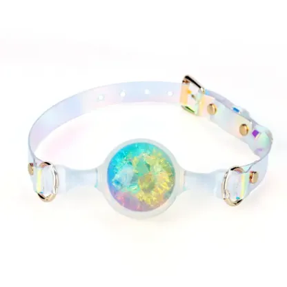 Premium Ball Gag for Adults BDSM Sensory Deprivation Tool Platinum Silicone Bondage Gear with Adjustable Strap for Safe Play