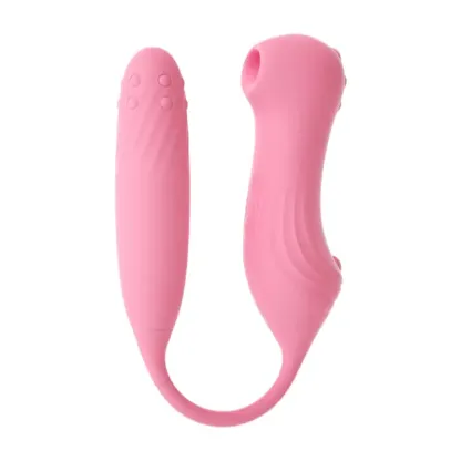 Jill Off Rechargeable Waterproof G Spot and Clitoral Stimulator Dual Vibrating Egg Insertable Adult Toy for Women Whisper Quiet Powerful Suction Orgasmic Massager