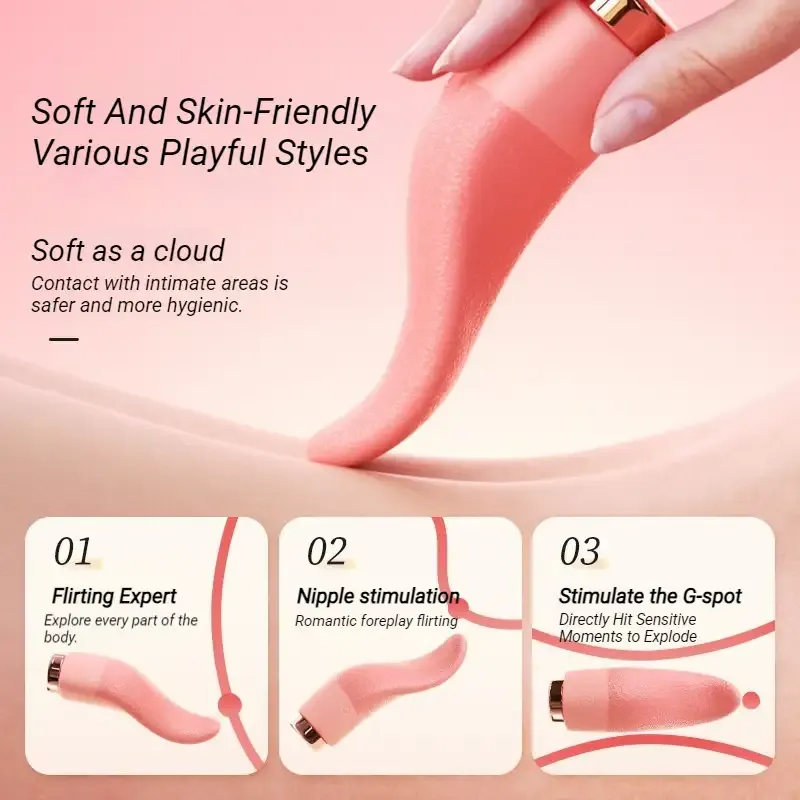 Jill Off Rechargeable Waterproof Women Vibrator with Heating Tongue Licking Clitoral Stimulator G Spot Massager for Female Orgasm