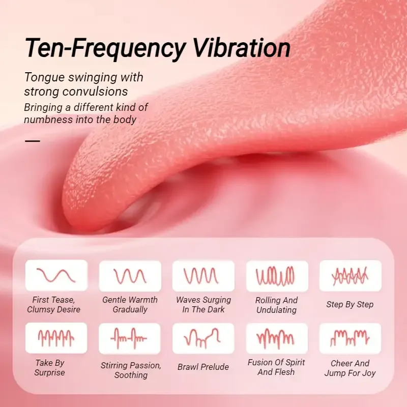 Jill Off Rechargeable Waterproof Women Vibrator with Heating Tongue Licking Clitoral Stimulator G Spot Massager for Female Orgasm