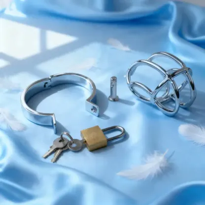 Male Chastity Device Lock for Men Stainless Steel Cock Cage with Anti Off Ring Adult Sex Toys for Couples BDSM