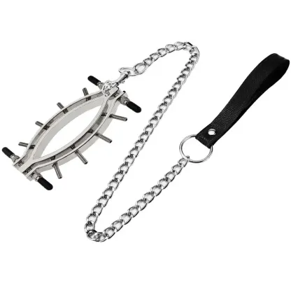 Surgical Steel Clit Clamp Nipple Clamps for Women 8 Screw Adjustable BDSM Nipple Clamps Labia Clamps for Nipple Play and Vaginal Teasing