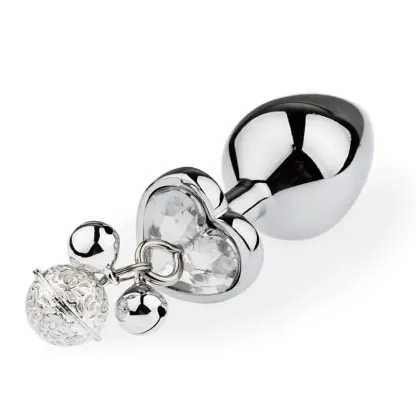 Metal Anal Plug with Bell BDSM Adult Toy for Beginners and Experienced Users Sensual Play Kit with Nipple Clamps and Butt Expansion Training Set