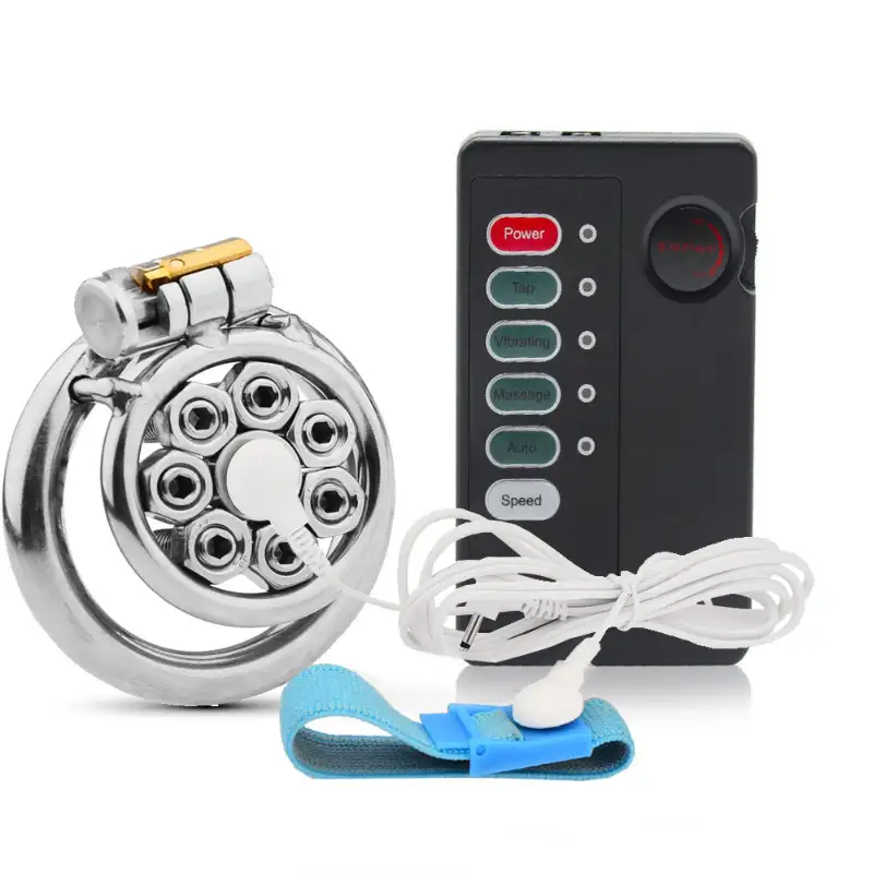 Men's SM Chastity Cage Stainless Steel CB Lock with Spikes New BDSM Bondage Gear for Advanced Play